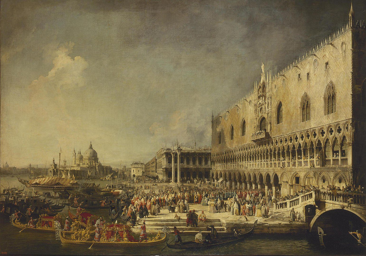 Giovanni-Antonio-Canal-La-Reception-de-lambassadeur-francais-Jacques-Vincent-Languet-comte-de-Gergy-au-palais-des-Doges-le-4-novembre-1726-Musee-de-lErmitage-Artemisia